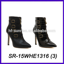 china women shoes leather upper women high heel shoes